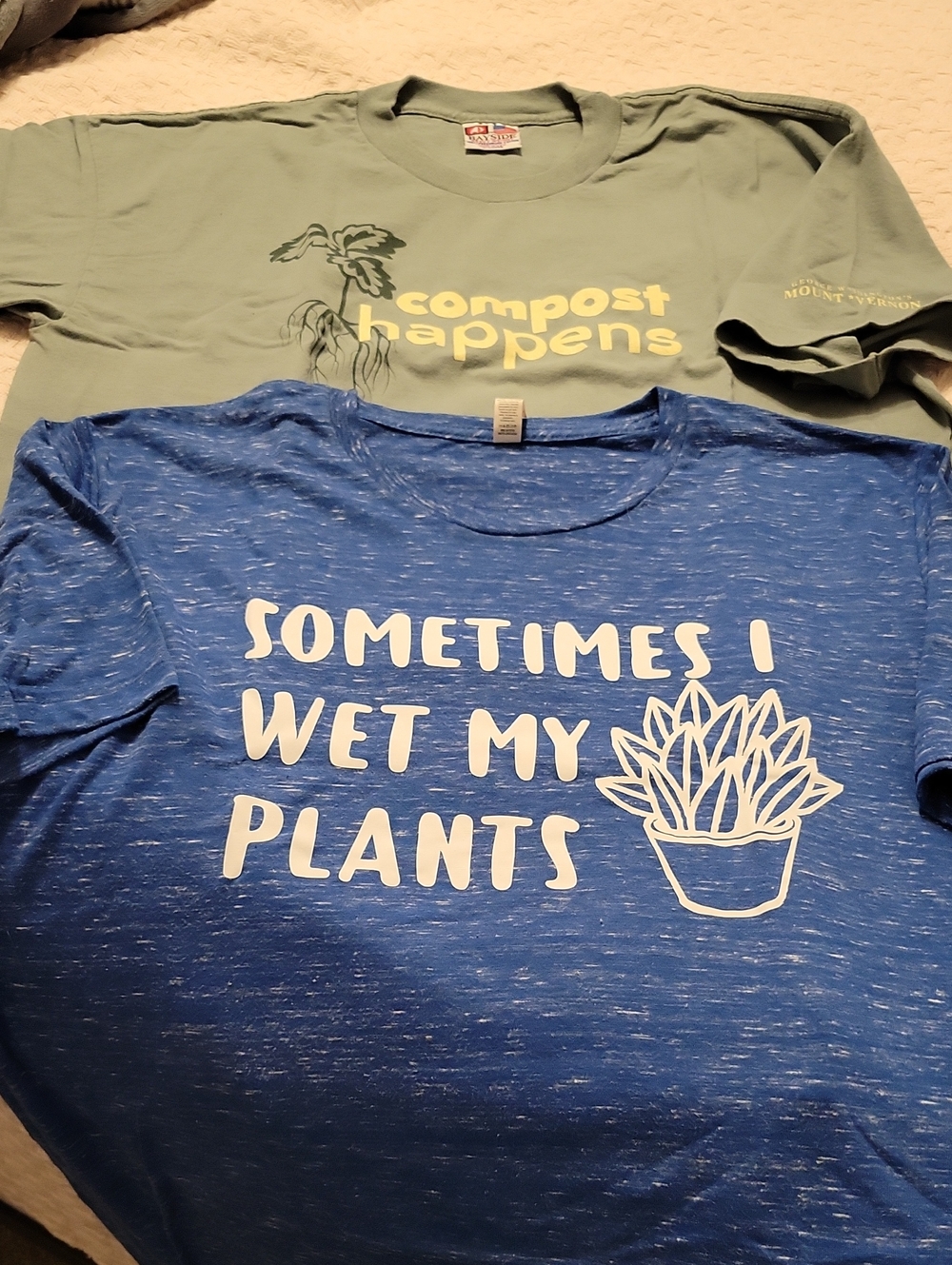 Sometimes I Wet My Plants Blue Graphic Tee